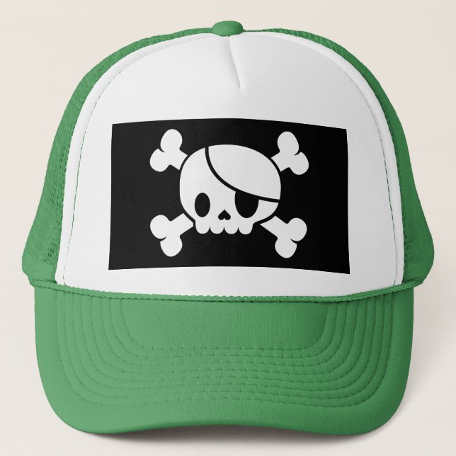 Gorra del cráneo del pirata y del camionero de la (Anverso)