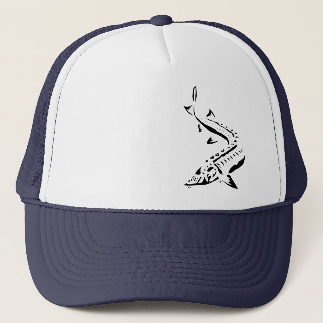 Gorra del esturión - Tribal1-black (Anverso)