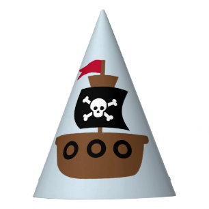 Gorra del fiesta con el barco pirata