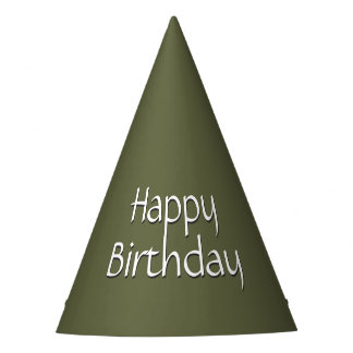 Gorra del Fiesta de cumpleaños feliz verde del ejé