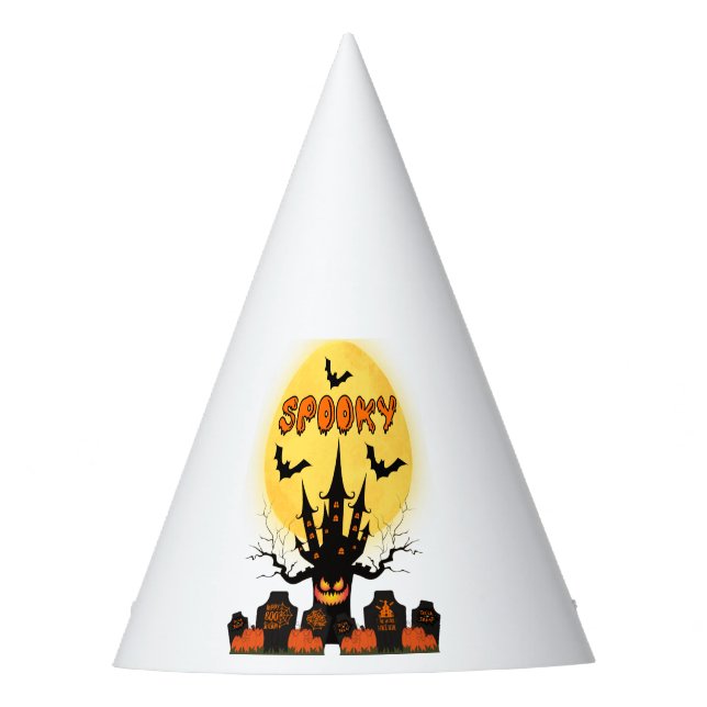 Gorra del Fiesta de la luna de Halloween espantado (Anverso)