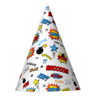 Gorra del fiesta del super héroe - arte de la