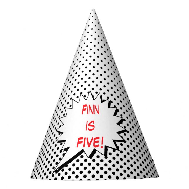 Gorra del fiesta del super héroe - punto blanco (Anverso)