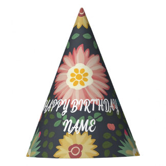 Gorra del Fiesta floral personalizado intrincado