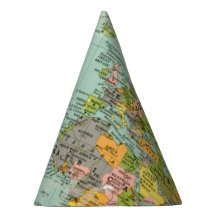 Gorra del fiesta - mapa multicolor