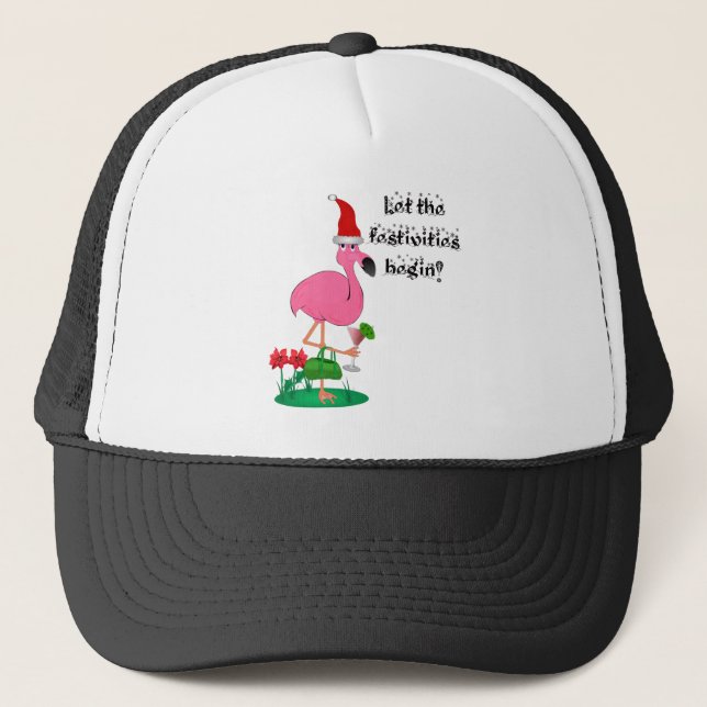 Gorra del flamenco del navidad (Anverso)