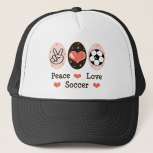 Gorra del fútbol del amor de la paz