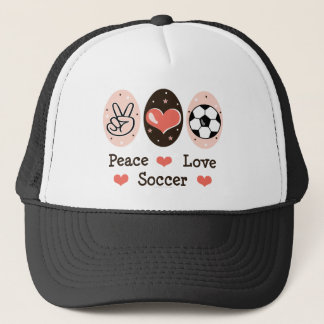Gorra del fútbol del amor de la paz