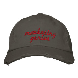 Gorra del genio de la mercadotecnia bordado