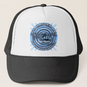 Gorra del helicóptero azul nubes