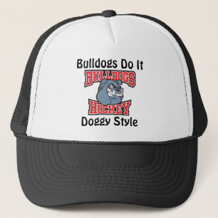 Gorra del hockey de los bulldoges - letras rojas