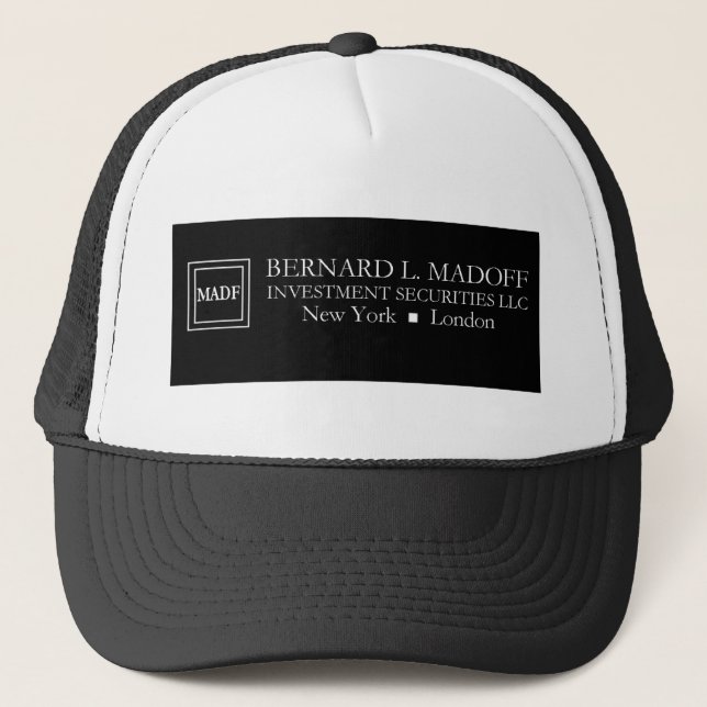 Gorra del logotipo de Madoff (Anverso)