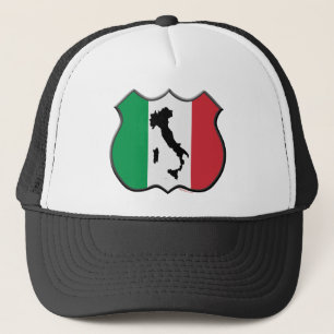 Gorra del mapa del escudo de Italia