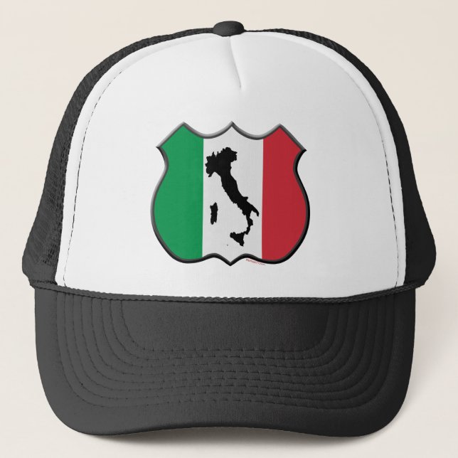 Gorra del mapa del escudo de Italia (Anverso)