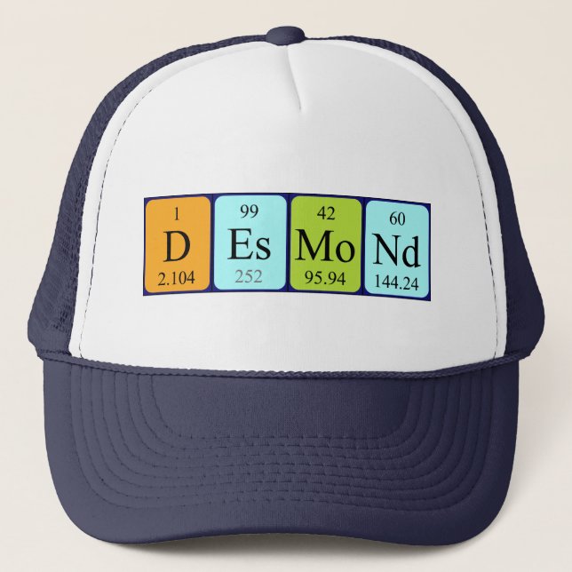 Gorra del nombre de la tabla periódica de Desmond (Anverso)
