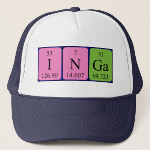 Gorra del nombre de la tabla periódica de Inga