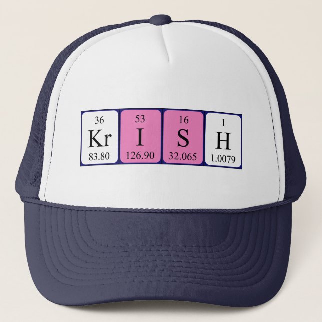 Gorra del nombre de la tabla periódica de Krish (Anverso)