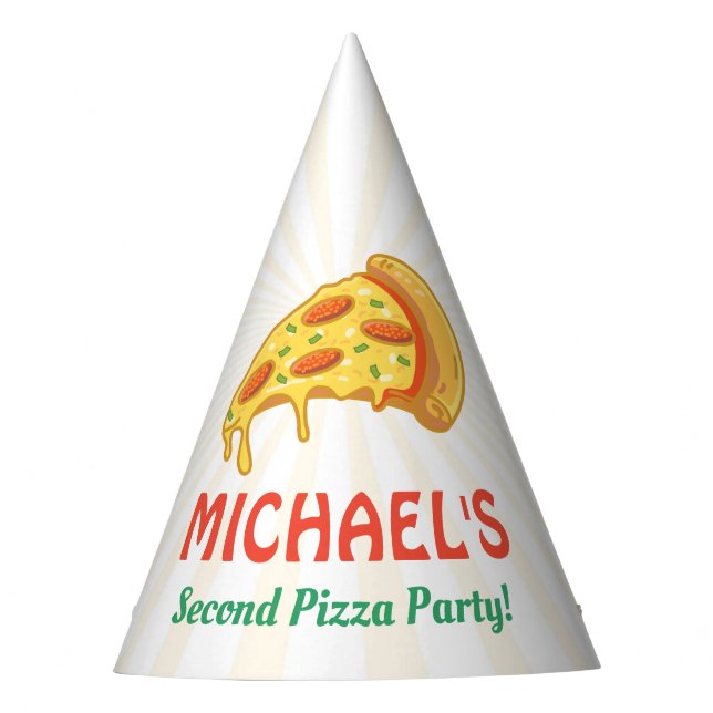 Gorra del partido de cumpleaños Pizza (Anverso)