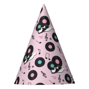 Gorra del partido de cumpleaños Retro Diner Rosa d