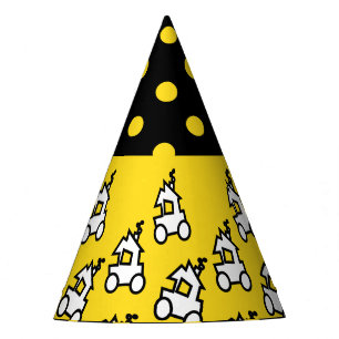 Gorra del partido de cumpleaños Train y Polka Dots