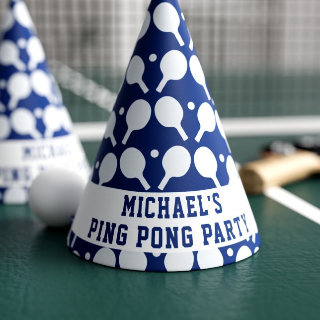 Gorra del patrón de pádel de Ping Pong (Ping pong party? Here is the paper hat for you. Just add your name)
