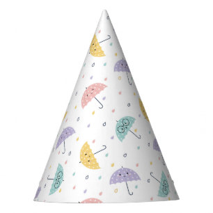 Gorra del patrón de paraguas de Kawaii Pastel