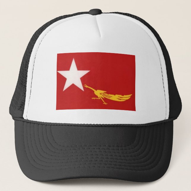 Gorra del pavo real que lucha (Anverso)