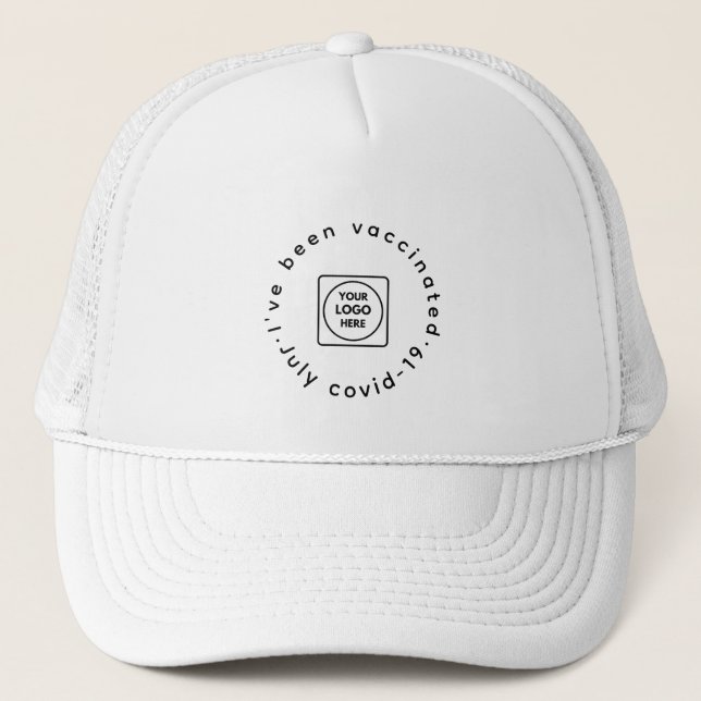 Gorra del personal blanco vacunado | Logotipo come (Anverso)