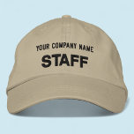 Gorra del personal de Khaki Embroidered Personaliz<br><div class="desc">Personaliza fácilmente este gorra de ropa alternativa khaki con tu propio texto personalizado. También puede personalizar con su logotipo u otra imagen. Este estilo de tope chino es 100% algodón. El estilo "Flexfit Wool Cap" tiene opciones para añadir el bordado en los lados y en la parte posterior. Estilo unisexo...</div>