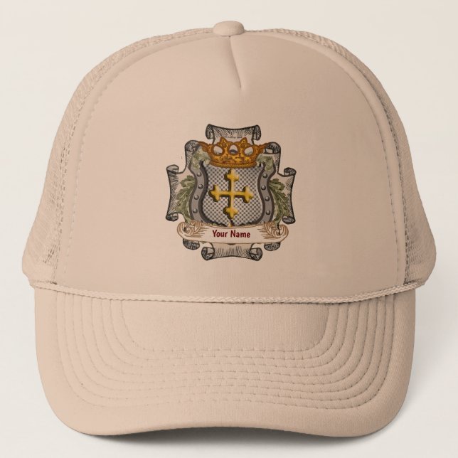 Gorra del personalizado de apellidos de la Escudo  (Anverso)