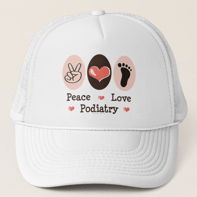 Gorra del Podiatrist del Podiatry del amor de la (Anverso)