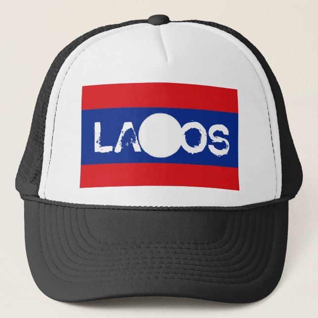 Gorra del recuerdo de la bandera de Laos (Anverso)