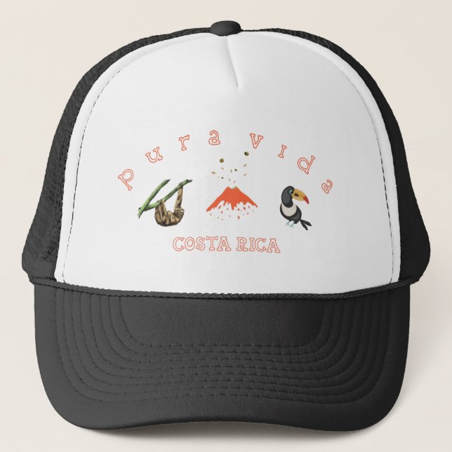 Gorra del recuerdo de Toucan del volcán de la (Anverso)
