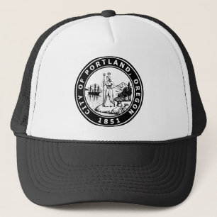Gorra del sello de Portland Oregon del vintage