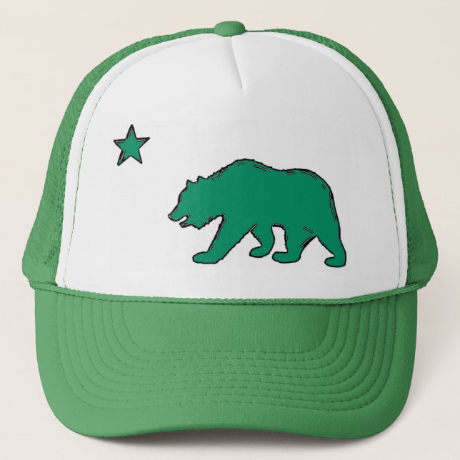 Gorra del símbolo del oso del verde de la bandera (Anverso)