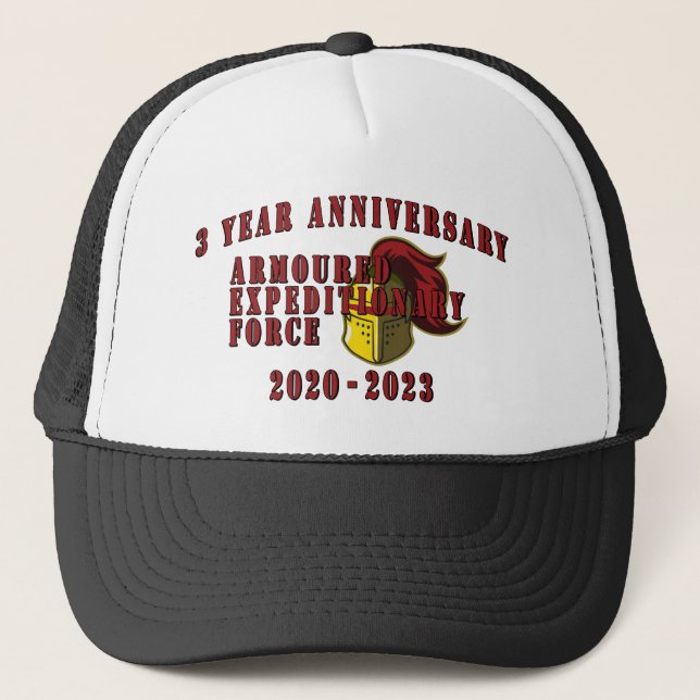 Gorra del tercer aniversario de AEF (Anverso)