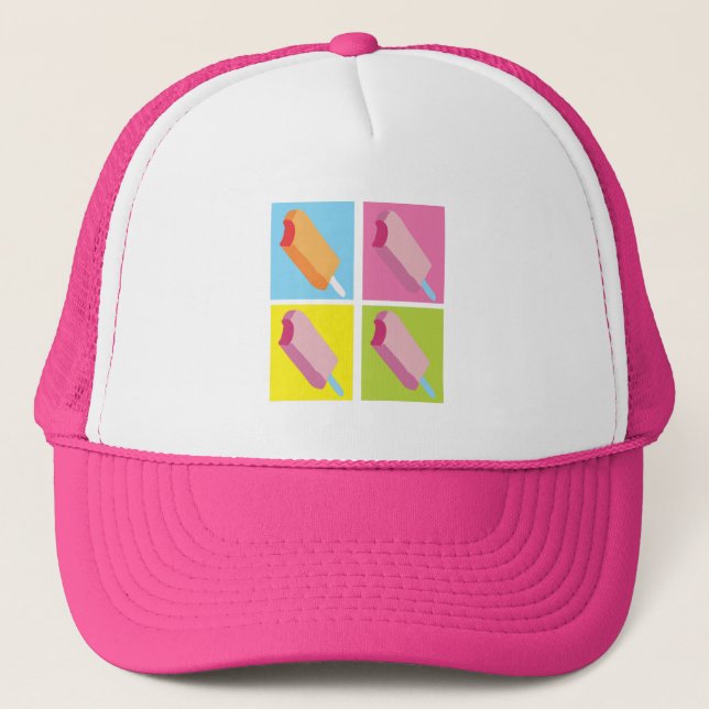 Gorra del verano del arte pop del helado (Anverso)