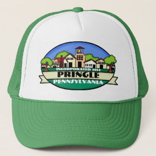 Gorra del verde de la pequeña ciudad de Pringle