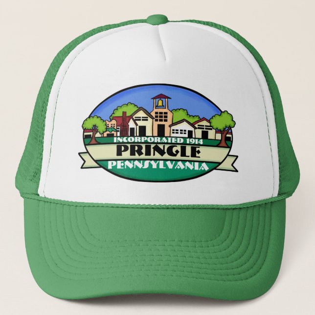 Gorra del verde de la pequeña ciudad de Pringle (Anverso)