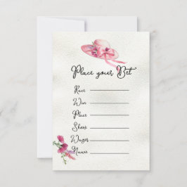 Gorra Derby Rosa Ducha de novia Tarjetas de apuest