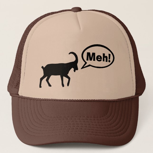 Gorra divertido de la burbuja de la palabra de Meh (Anverso)