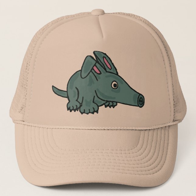 Gorra divertido del Aardvark del dibujo animado de (Anverso)