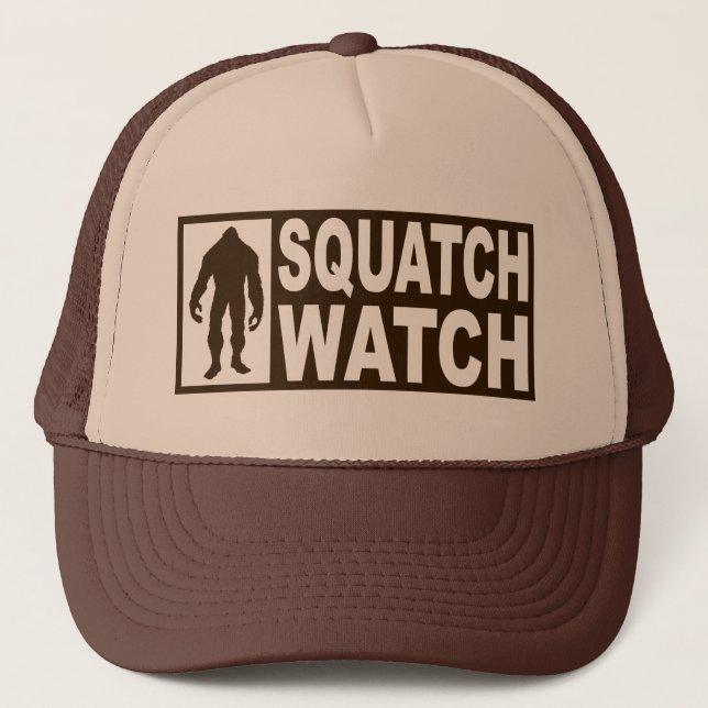 Gorra divertido del RELOJ de SQUATCH - Bigfoot que (Anverso)