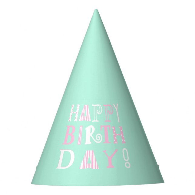 Gorra enrrollado del feliz cumpleaños de la verde (Anverso)