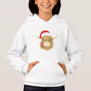Gorra escocés de Santa del navidad de la vaca de