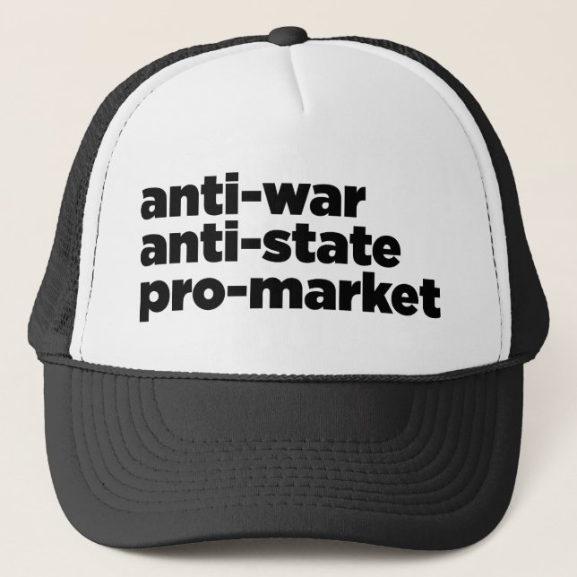Gorra escrito con guión libertario (Anverso)
