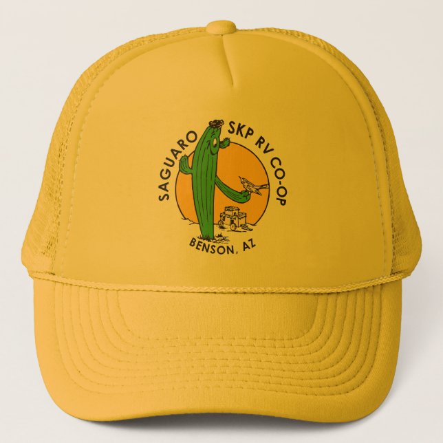 Gorra estilo camionero (amarillo) (Anverso)