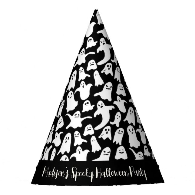 Gorra fantasma de Fiesta negro en Halloween (Anverso)