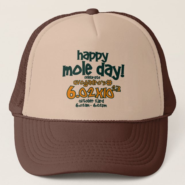 Gorra feliz del día del topo (Anverso)