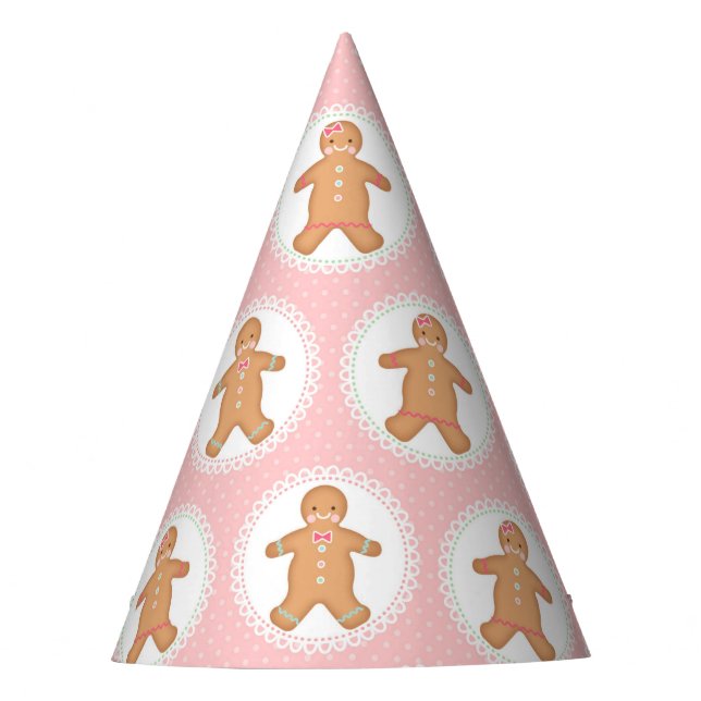 Gorra Fiesta de Cocina Rosa Polkadot Gingerbread (Anverso)